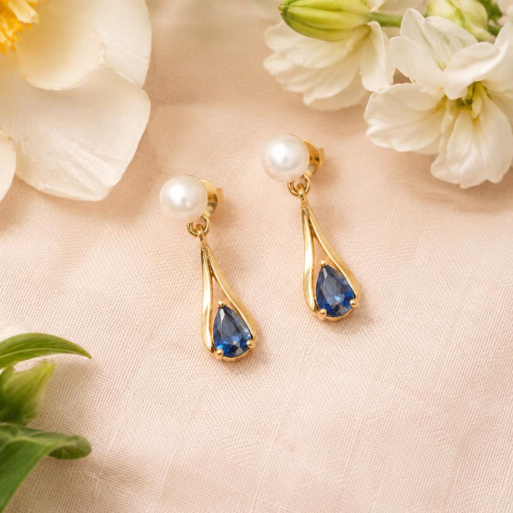 Polished gold earrings