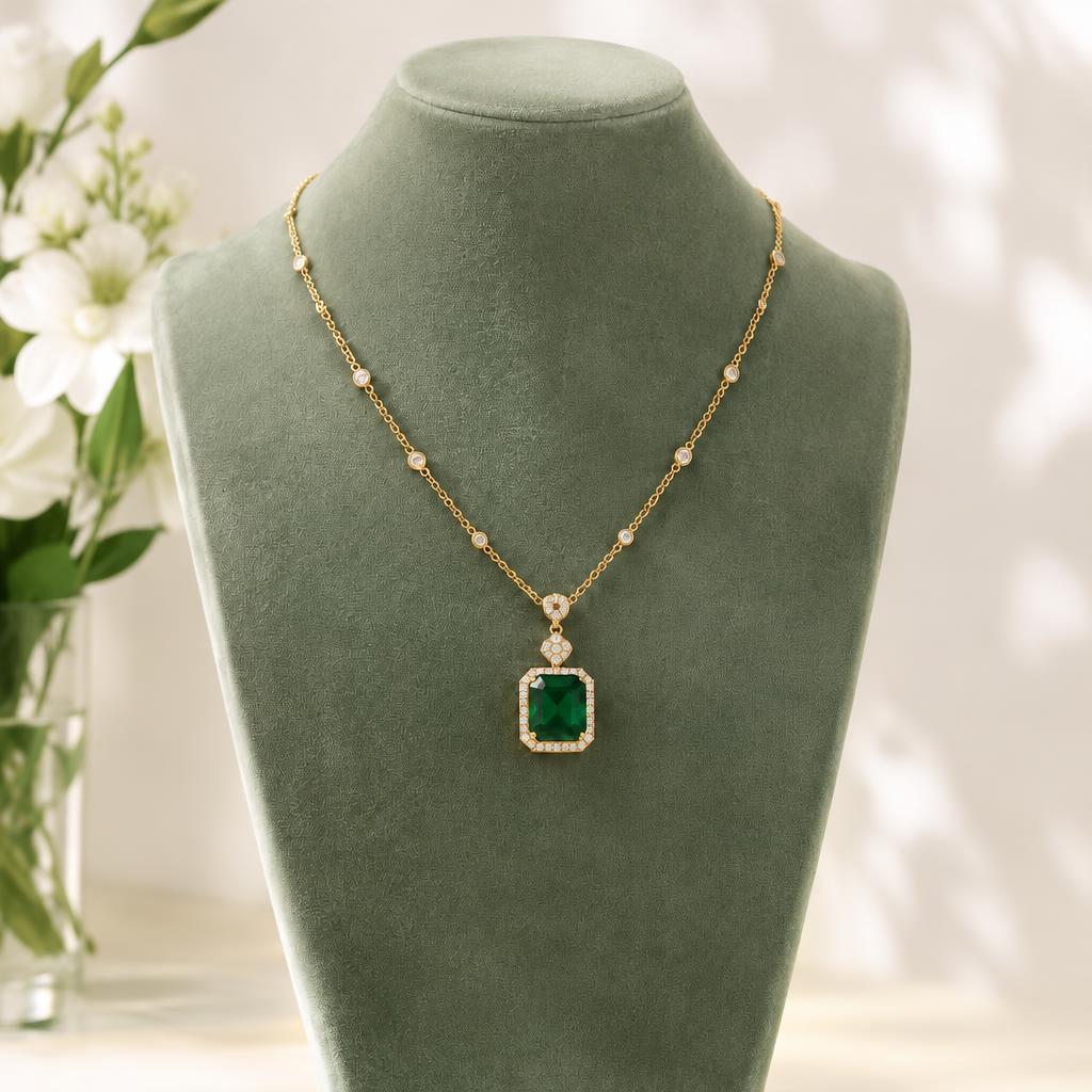 Polished gold necklaces
